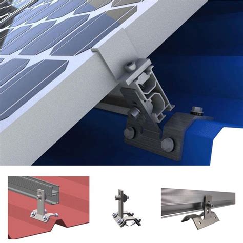 solar metal roof bracket|corrugated roof solar panel mounts.